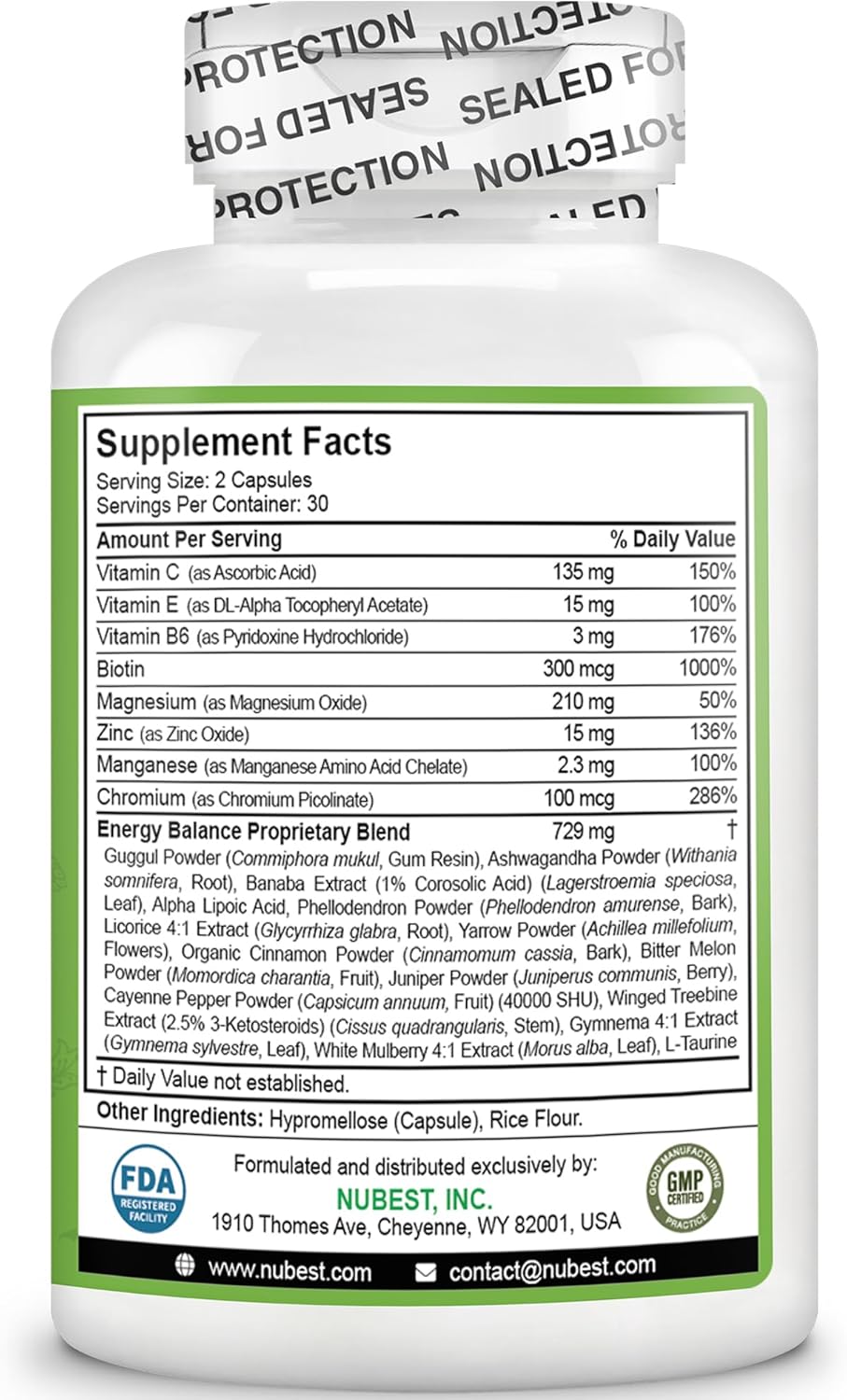 NuBest BS Support - Enhanced Blend with Bitter Melon, Ashwagandha, Cinnamon, Chromium, Magnesium, Vitamins, Alpha Lipoic Acid, Cayenne Pepper - Pack of 3