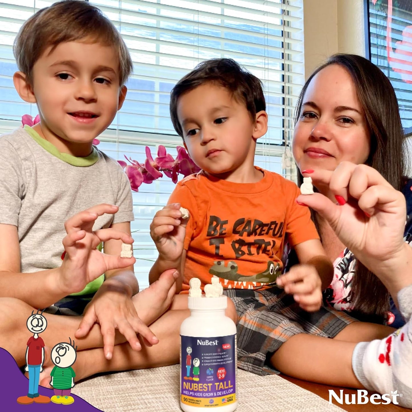 NuBest Tall Kids Vitamins for Age 2-9 - 90 Chewable Berry Tablets - Supports Bone Strength and Immunity - Animal Shapes - Pack of 3