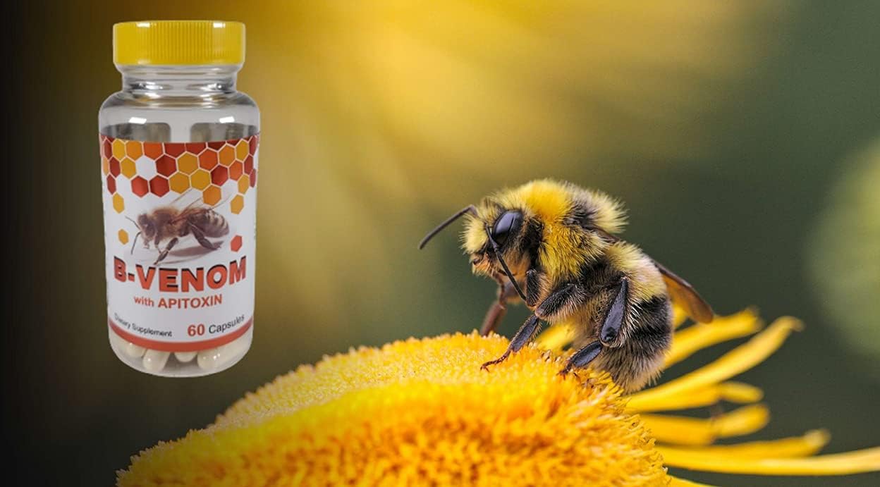 Nue B Venom Bee Venom Capsules with Glucosamine Sulfate - Natural Joint Support