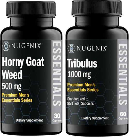 Nugenix Essentials Tribulus Terrestris and Horny Goat Weed Capsules for Performance