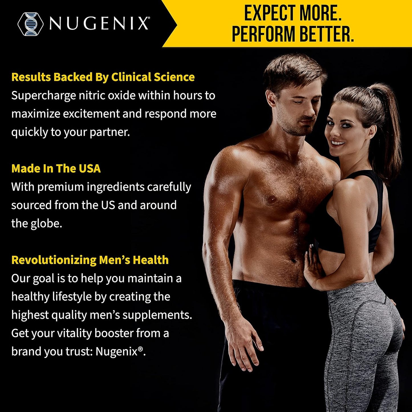 Nugenix Perform: Men's Nitric Oxide and Vitality Booster Supplement - 30ct Bottle