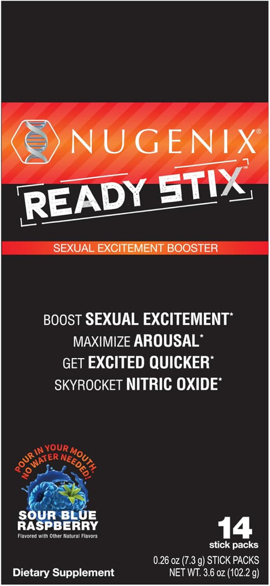Nugenix Ready Stix: Boost Nitric Oxide, Enhance Vitality & Drive - 14ct Men's Supplement