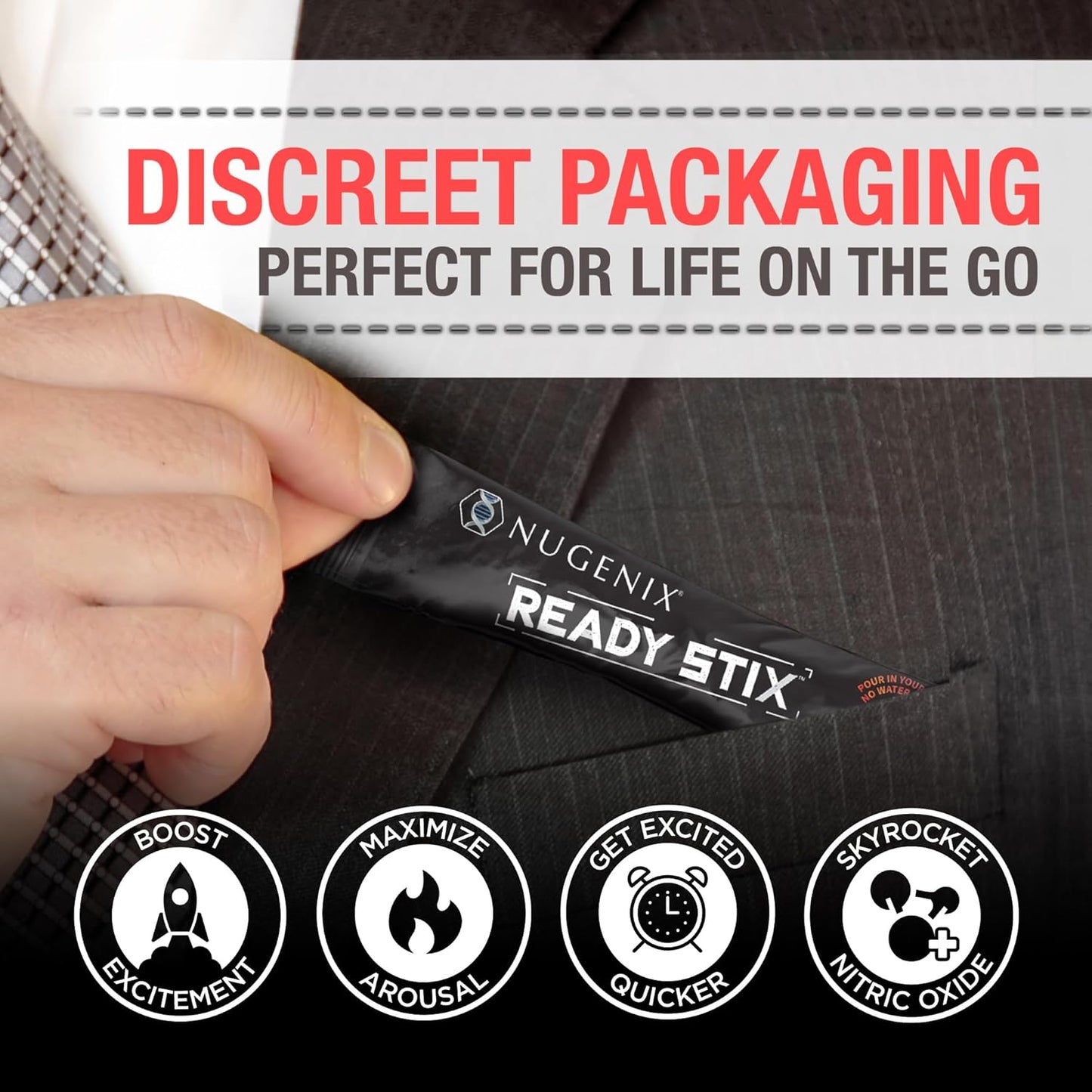 Nugenix Ready Stix: Boost Nitric Oxide, Enhance Vitality & Drive - 14ct Men's Supplement