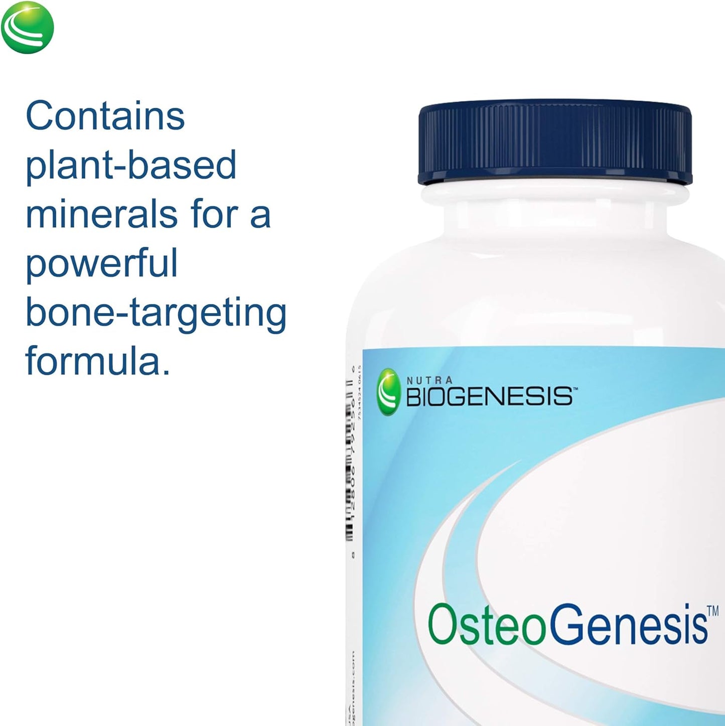 Nutra BioGenesis Osteogenesis Supplement - 120 Capsules for Bone Strength - Calcium, Magnesium, Vitamin D, and K