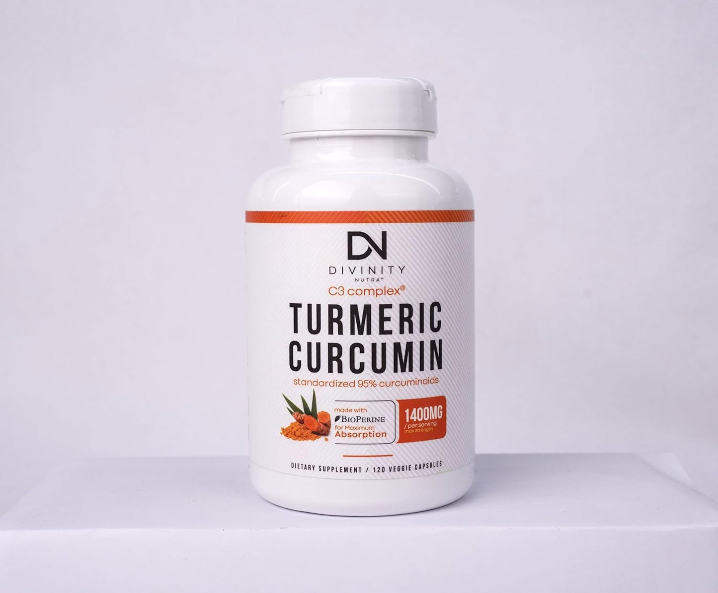 Nutra Turmeric Curcumin 1400mg with BioPerine for Joint Support - 95% Standardized Curcuminoids, Max Absorption, Non GMO - 120 Capsules