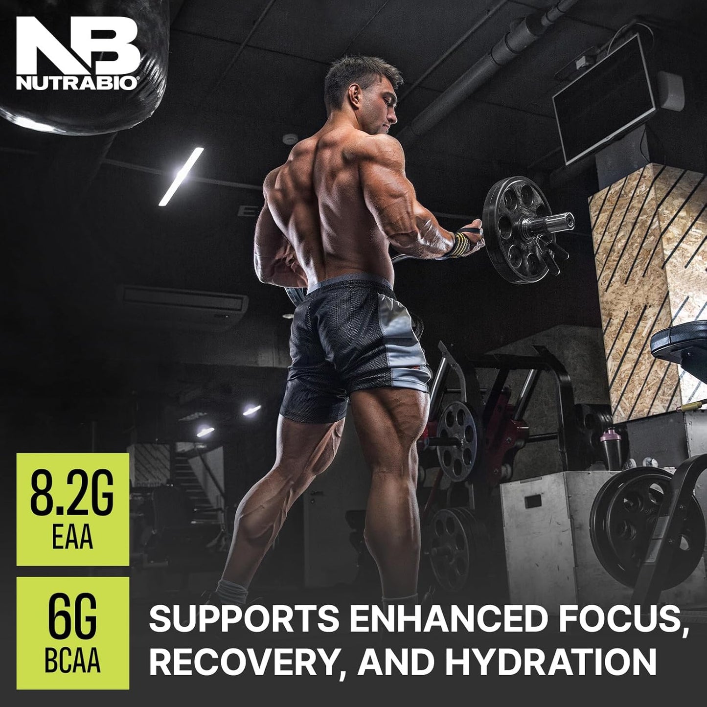 NutraBio Alpha EAA Amino Acid Supplement for Muscle Growth - Full Spectrum BCAA Powder - 30 Servings - Strawberry Lemon Flavor