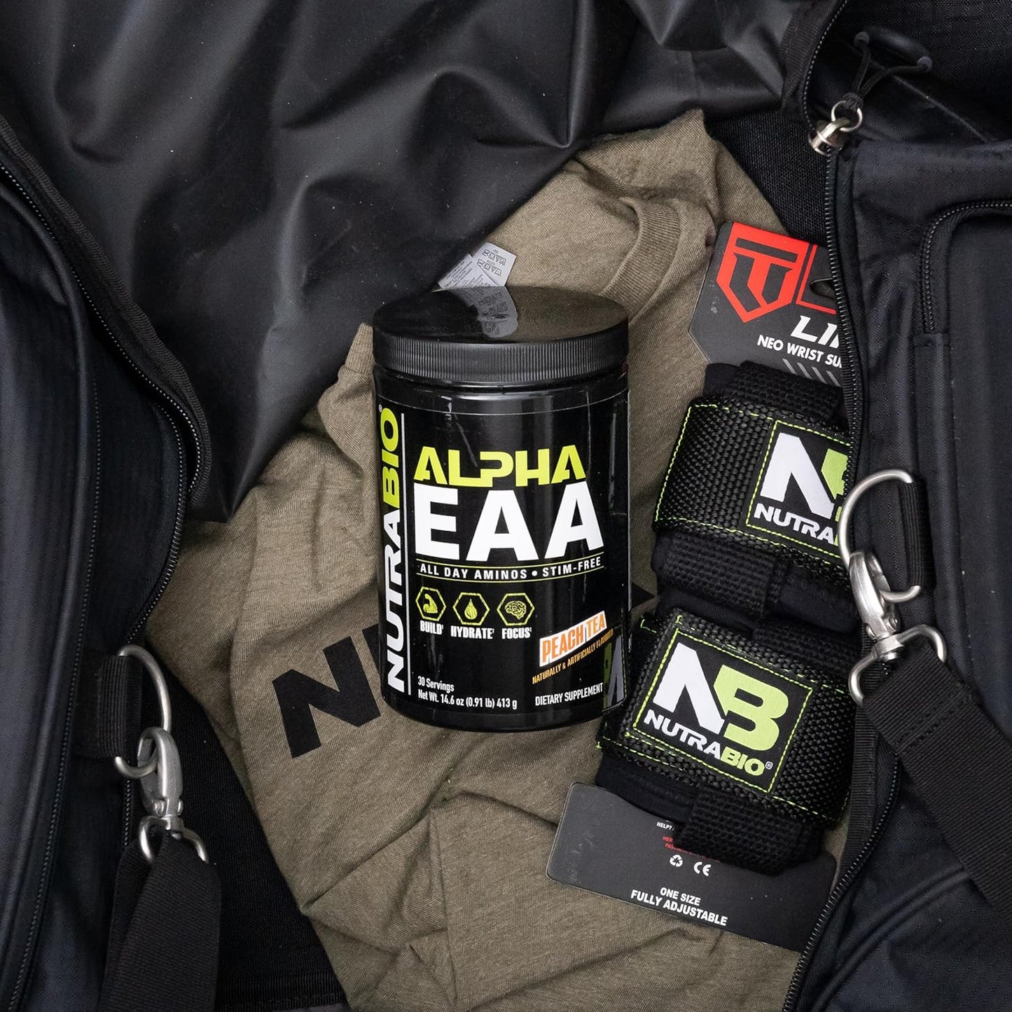 NutraBio Alpha EAA Peach Tea Supplement - Full Spectrum EAA BCAA Matrix with Electrolytes, Nootropics, Coconut Water - Recovery, Energy, Focus, and Hydration Formula