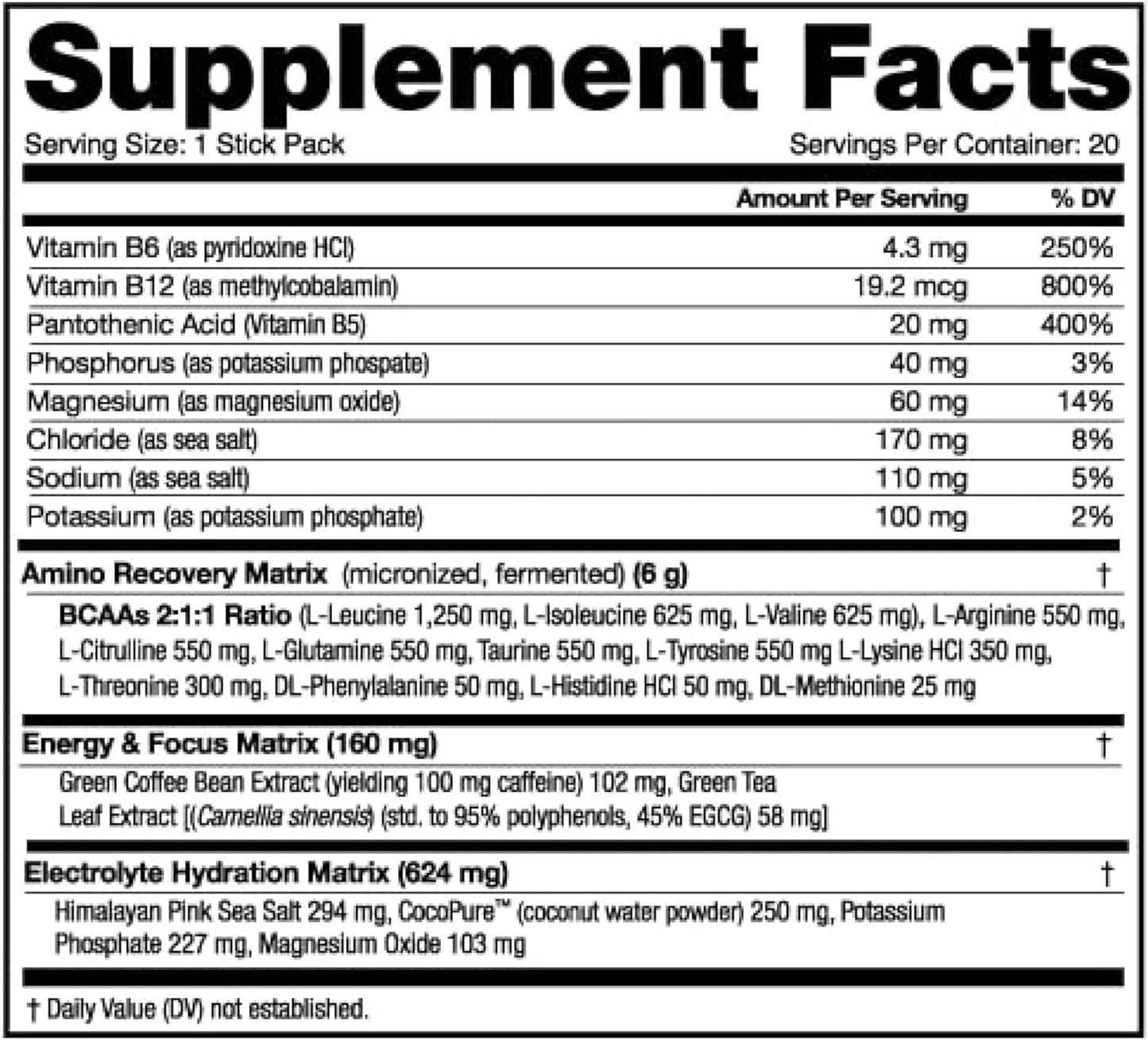 NutraBio Amino Kick Performance Formula Raspberry Lemonade 20 Servings - 6g Amino Acids for Energy, Hydration, Recovery - Muscle Building Support