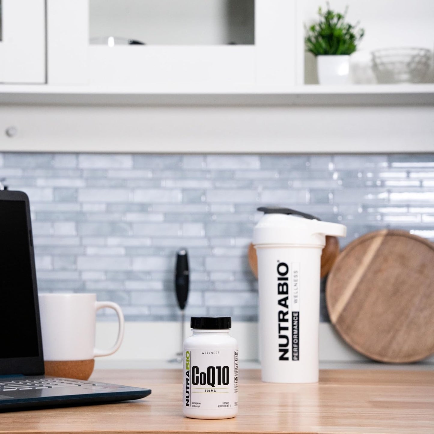 NutraBio CoQ10 Supplement for Heart Health & Energy, 100mg - 60 Capsules