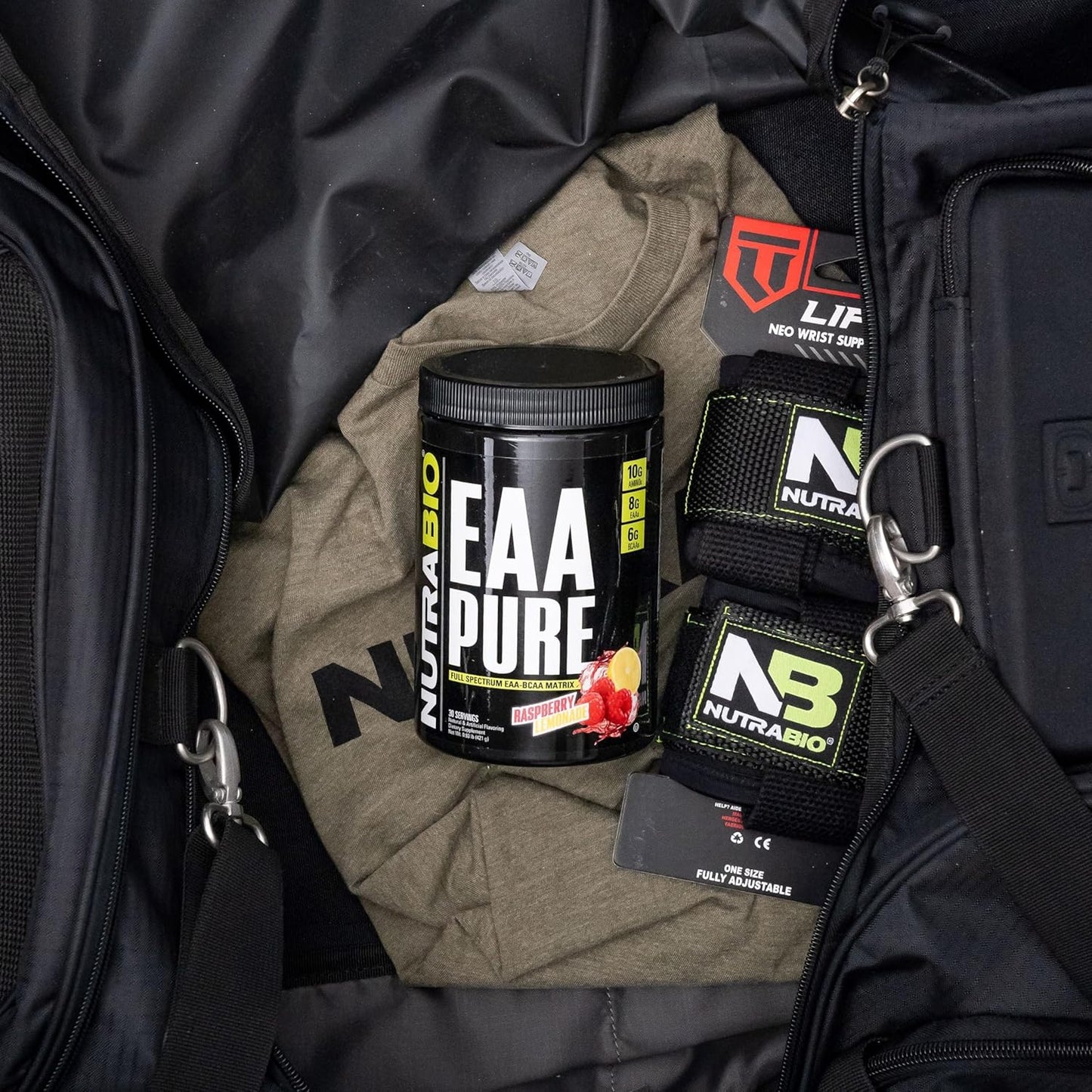 NutraBio EAA Pure Strawberry Lemon Bomb, 30 Servings for Muscle Repair & Recovery, 9 Amino Acids for Pre or Post Workout & All-Day Recovery