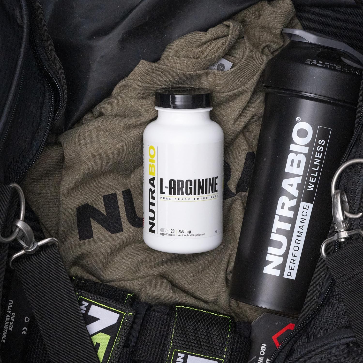 NutraBio L-Arginine 750mg Supplement - Supports Blood Flow & Muscle Growth - Nitric Oxide Precursor - 120 Capsules for Men and Women