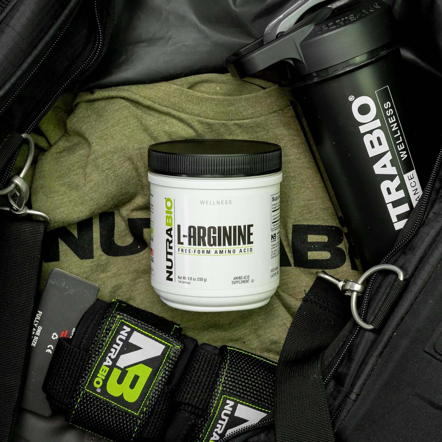 NutraBio L-Arginine Supplement 750mg - Promotes Nitric Oxide Production for Enhanced Blood Flow, Vascular Health, and Muscle Growth - 250g