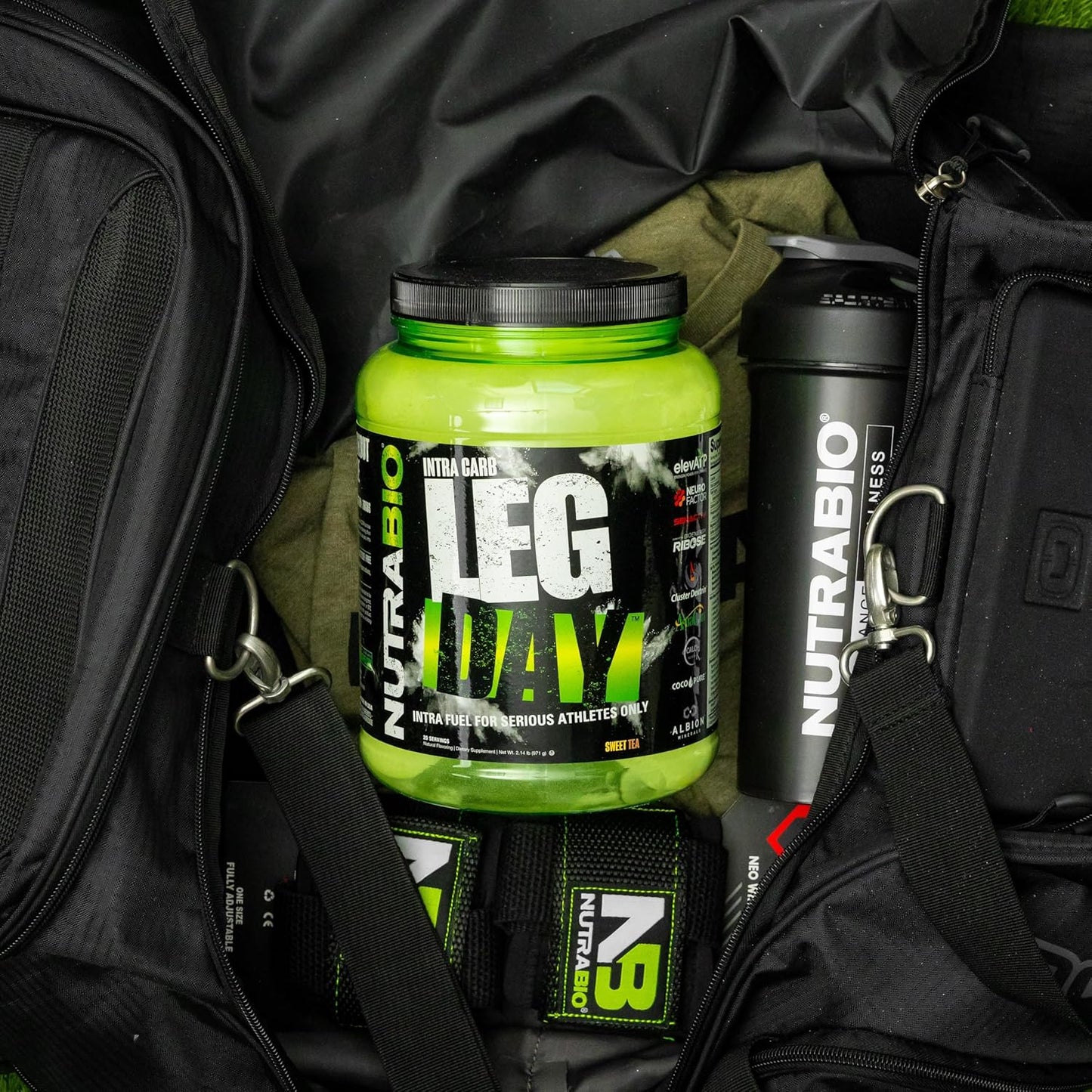 NutraBio Leg Day Intra Carb Supplement - Sweet Tea Flavor - 20 Servings - Enhanced Electrolyte Blend for Recovery and Performance