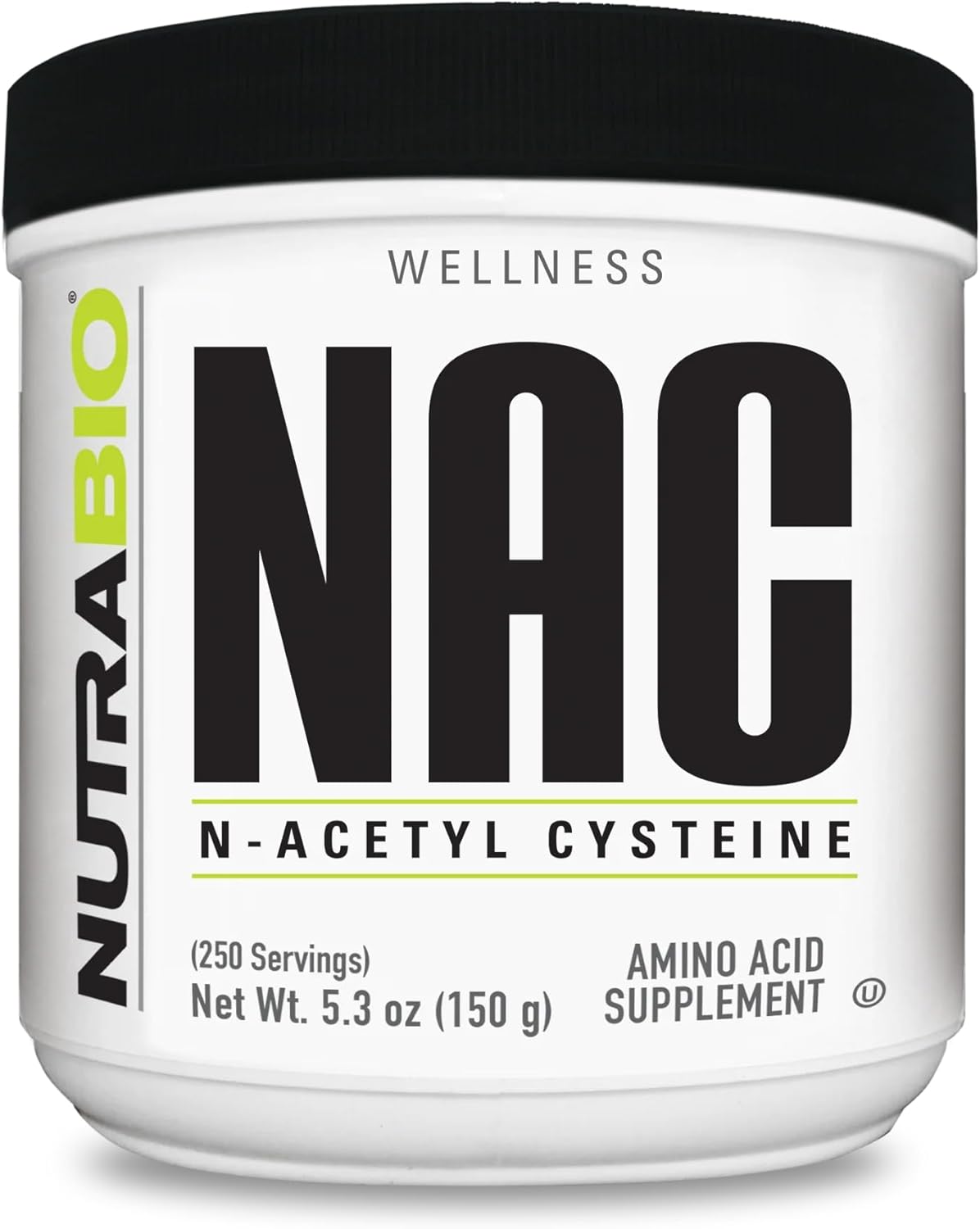 NutraBio N-Acetyl Cysteine (NAC) Powder Supplement - 150g, 600mg Serving - Immune Support, Antioxidant - Non-GMO, Gluten-Free, No Fillers