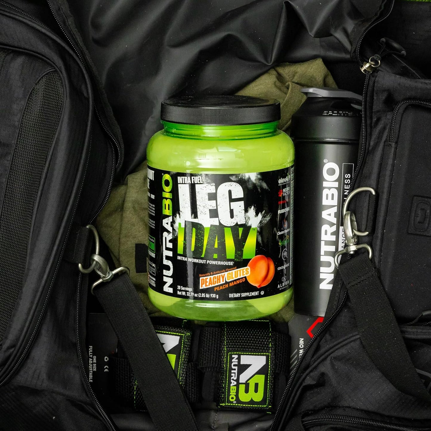 NutraBio Peach Mango Leg Day Intra Carb Supplement with Advanced Carbohydrate Complex and Amino Acid Formula for Recovery and Performance