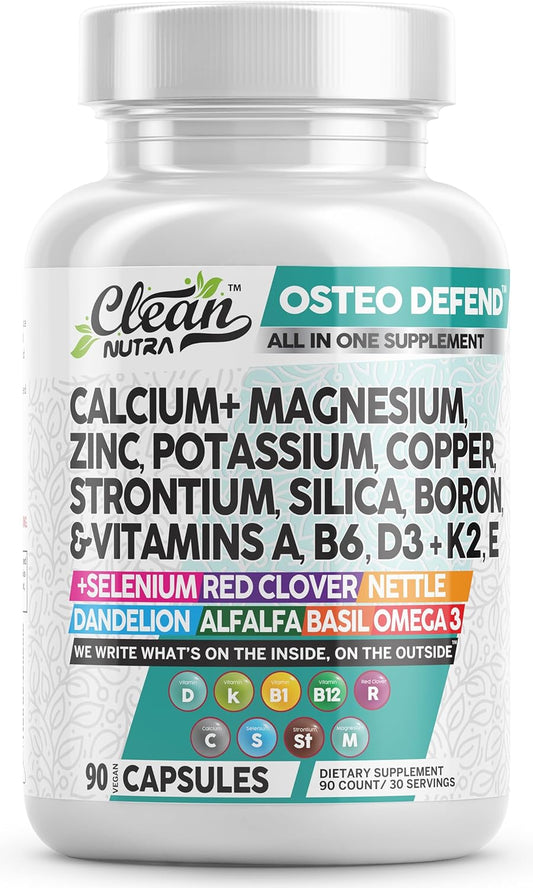 Nutraceuticals Calcium Magnesium Zinc Supplement with Essential Minerals & Vitamins for Bone Health in Men & Women