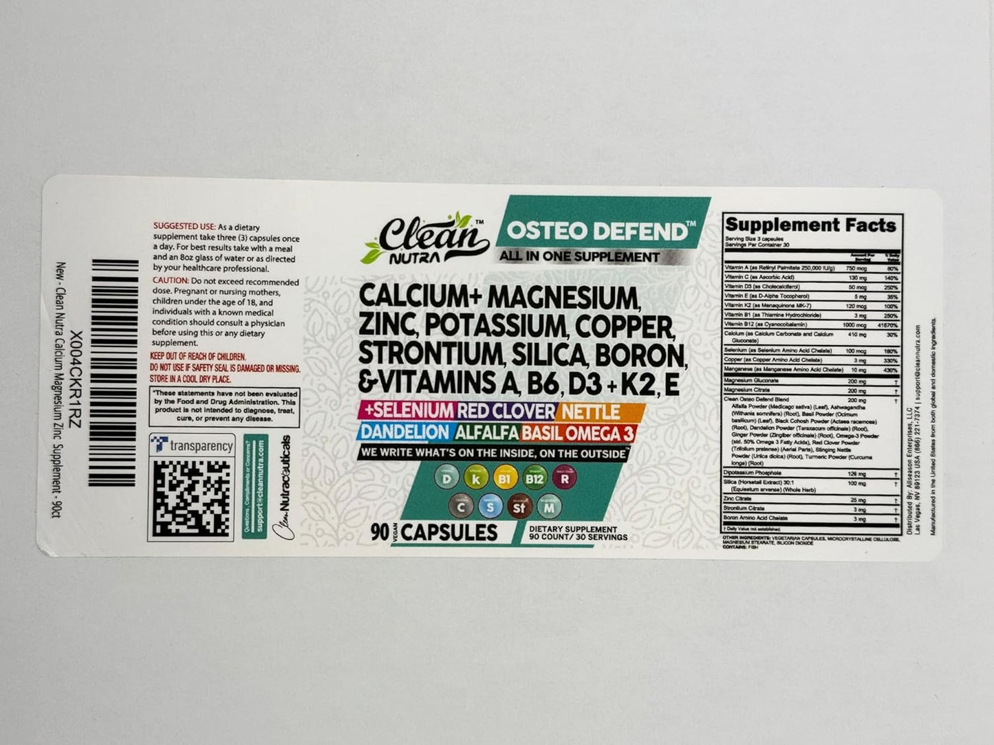 Nutraceuticals Calcium Magnesium Zinc Supplement with Essential Minerals & Vitamins for Bone Health in Men & Women
