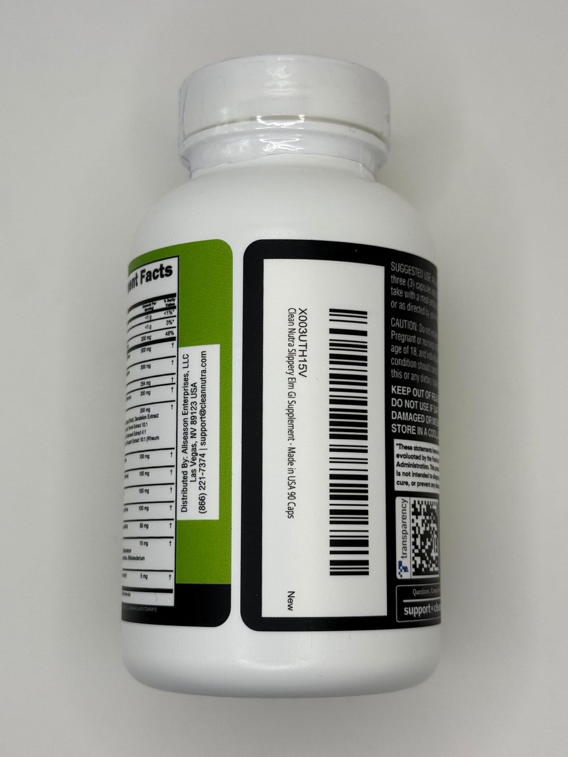 Nutraceuticals Digestive Gut Health Supplement with Slippery Elm, Psyllium Husk, Probiotics, Aloe Vera, and Herbal Extracts