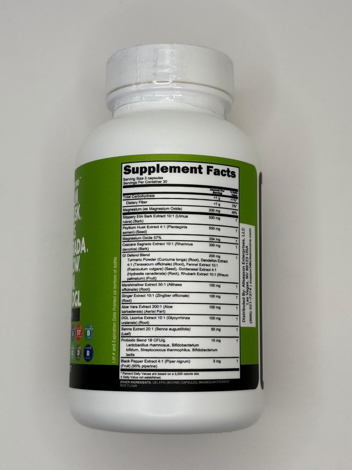 Nutraceuticals Digestive Gut Health Supplement with Slippery Elm, Psyllium Husk, Probiotics, Aloe Vera, and Herbal Extracts