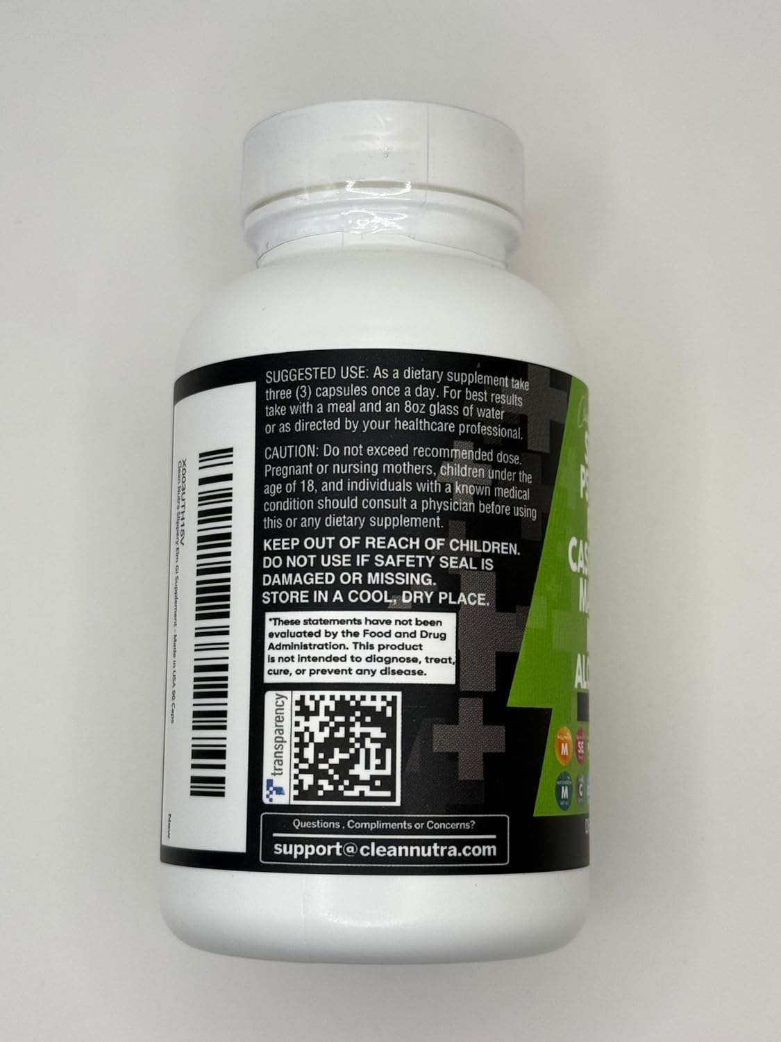 Nutraceuticals Digestive Gut Health Supplement with Slippery Elm, Psyllium Husk, Probiotics, Aloe Vera, and Herbal Extracts