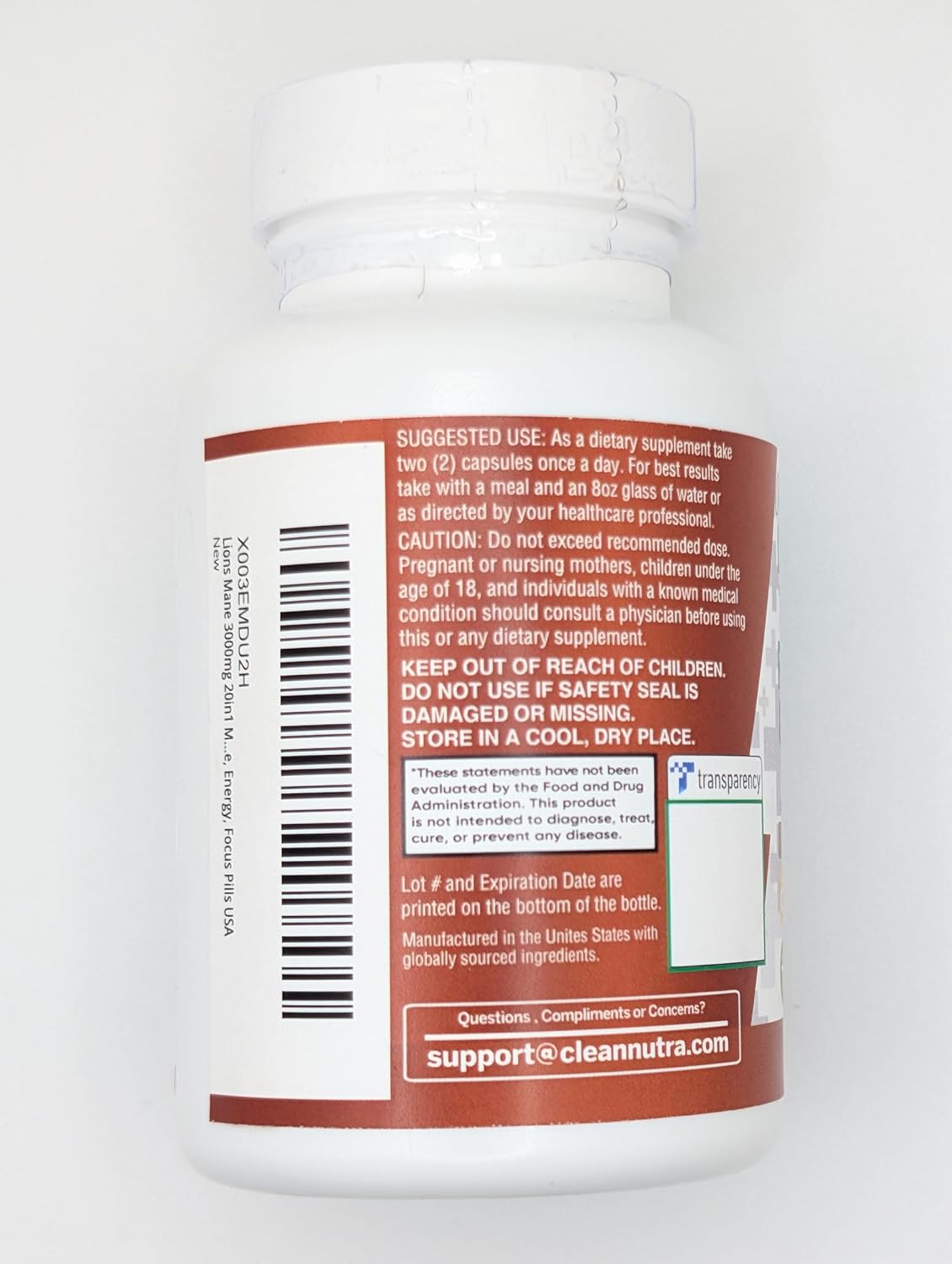 Nutraceuticals Lions Mane 20in1 Mushroom Supplement with Turkey Tail Reishi Cordyceps Chaga Maitake Meshima Poria Cocos Shiitake Oyster Porcini Enoki - Twin Pack