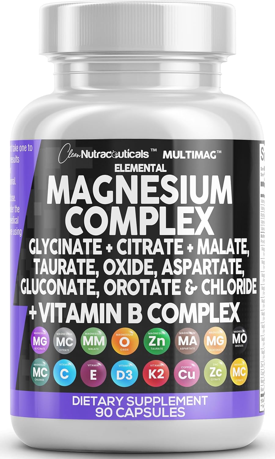 Nutraceuticals Magnesium Complex with Multiple Forms of Magnesium, Zinc, Copper, Manganese, and Vitamin C - 1 Pack
