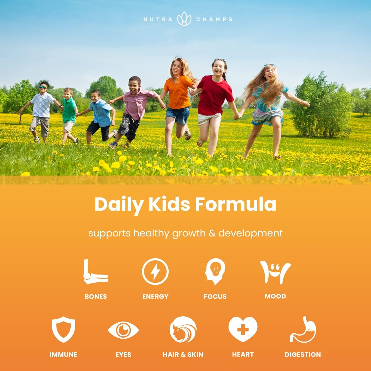 NutraChamps Children's Multivitamin and Magnesium Gummies for Kids