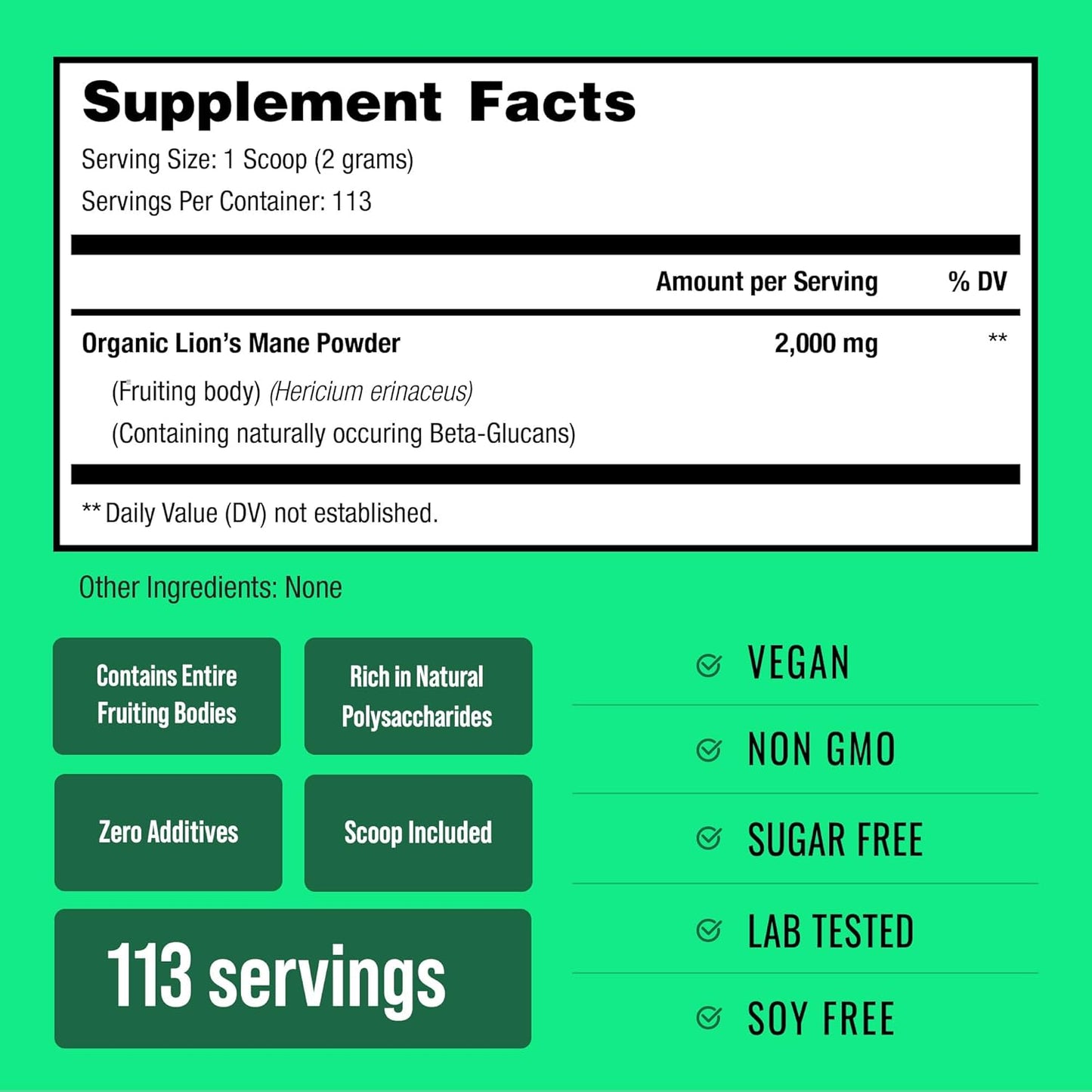NutraChamps Super Green and Lion's Mane Powder Bundle - Unflavored Greens and Adaptogens