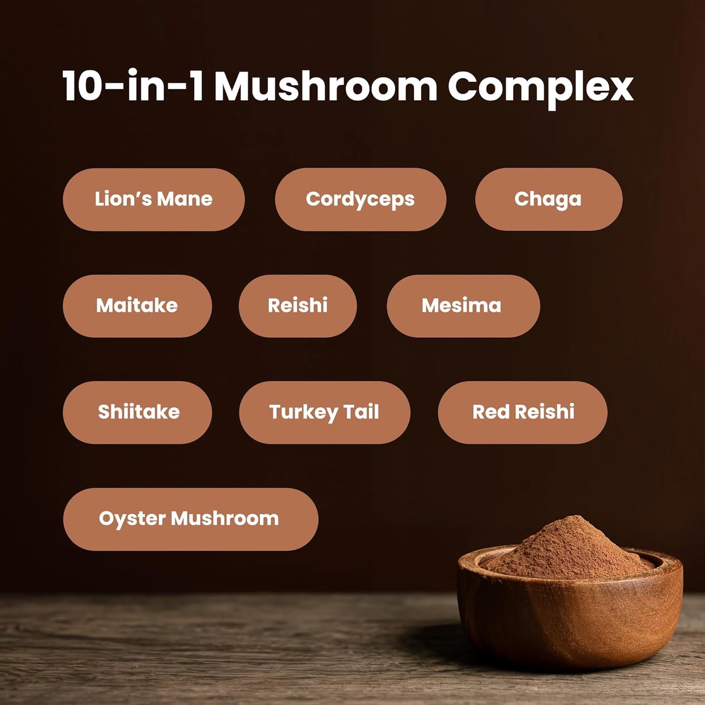 NutraChamps Super Greens & Mushrooms Blend for Brain, Gut, and Body Support