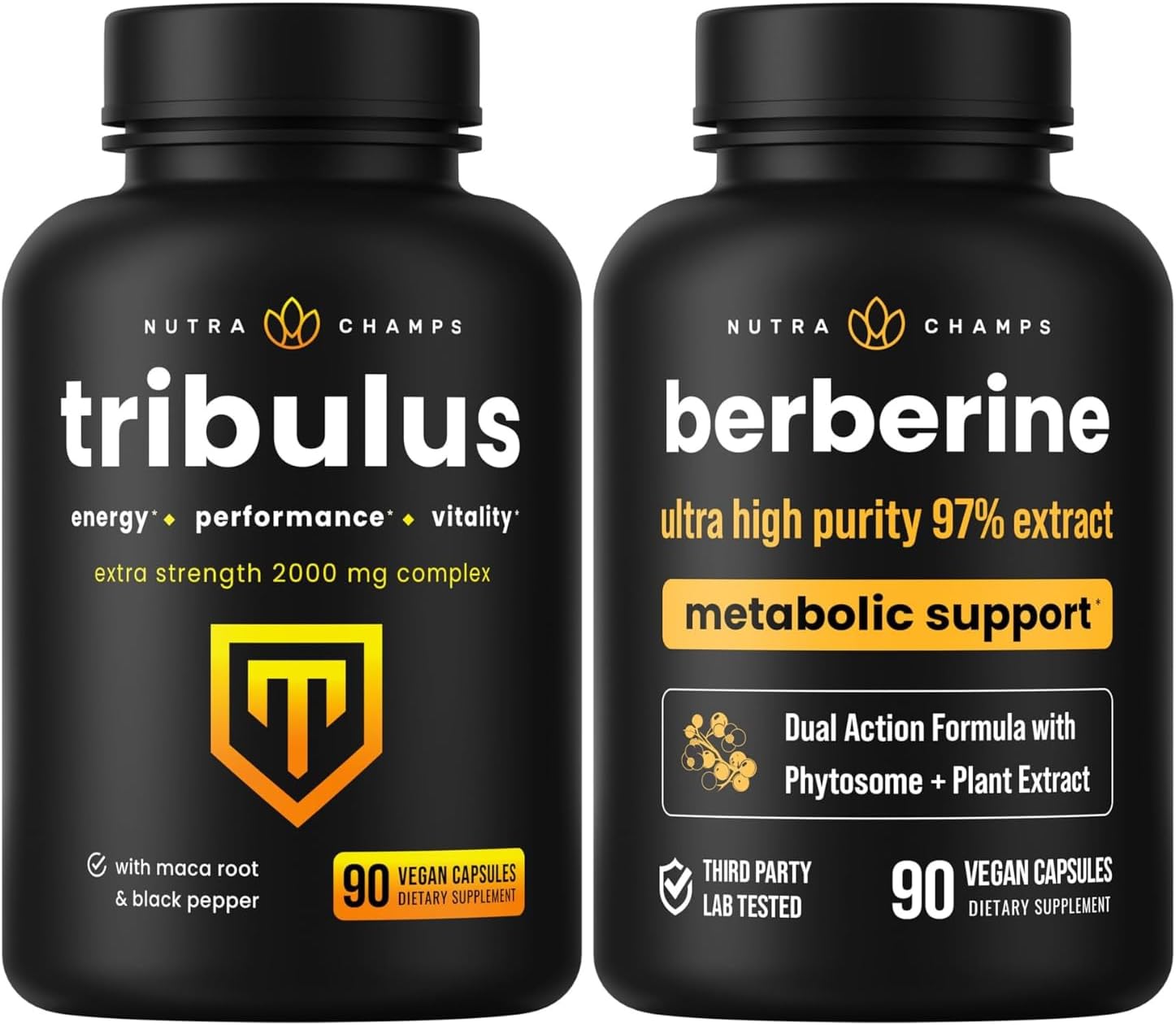 NutraChamps Tribulus & Berberine Duo for Complete Vitality & Metabolic Health