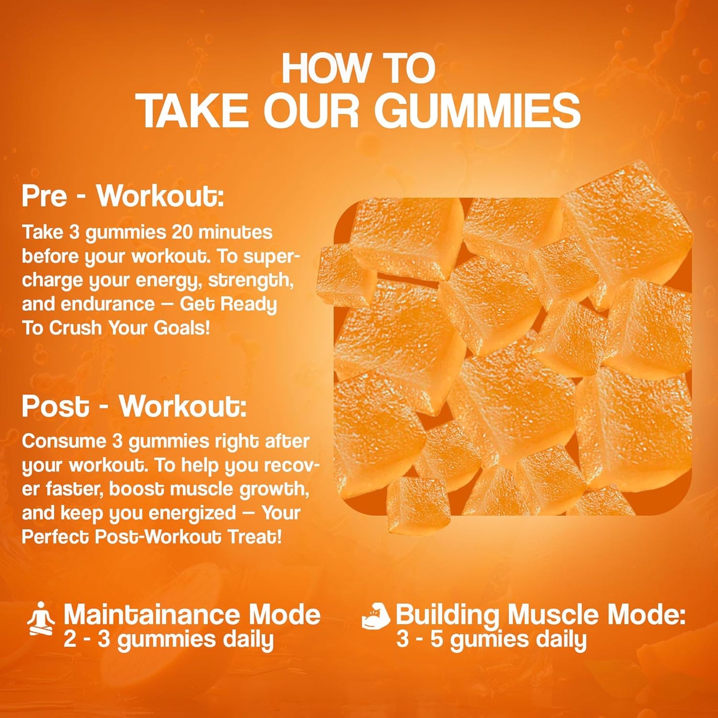 Nutrafleet Creatine Monohydrate Gummies - 5g Chewable Muscle Builder for Men & Women - Boost Energy & Focus - 90 Count Citrus Flavor - Low Calorie, Vegan & Gluten Free