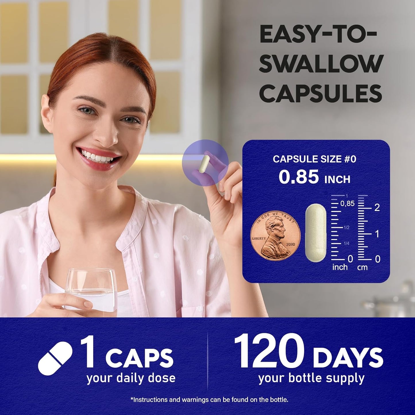 NUTRAHARMONY Apigenin 50 mg Capsules - Natural Sleep Supplement from Chamomile - Promotes Quality Rest, Calm & Relaxation - Vegan, NON-GMO, Lab Tested - Made in USA - 120 Count