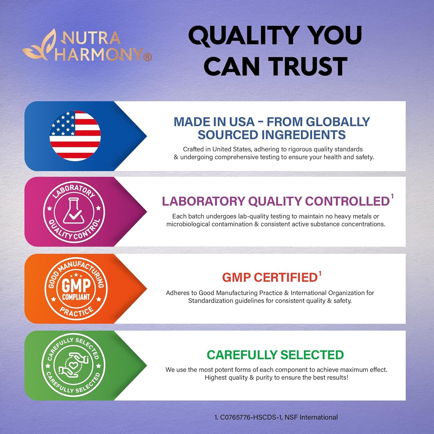 NUTRAHARMONY Apigenin 50 mg Capsules - Natural Sleep Supplement from Chamomile - Promotes Quality Rest, Calm & Relaxation - Vegan, NON-GMO, Lab Tested - Made in USA - 120 Count