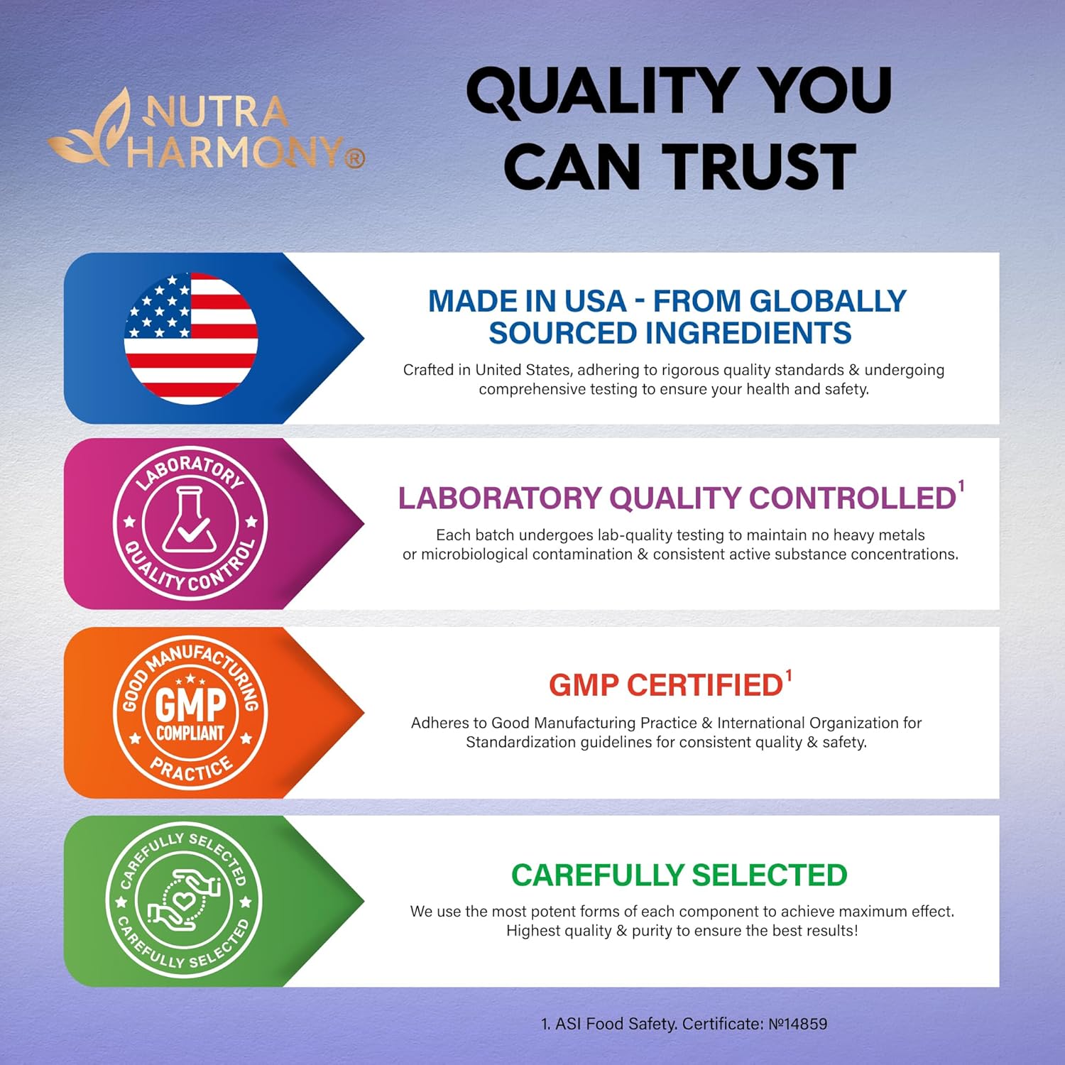 NUTRAHARMONY Choline 800 mg Capsules - Vegan Brain & Cognitive Support Supplement - Focus & Attention Formula - Non-GMO, Lab Tested - 120 Count, 40 Day Supply