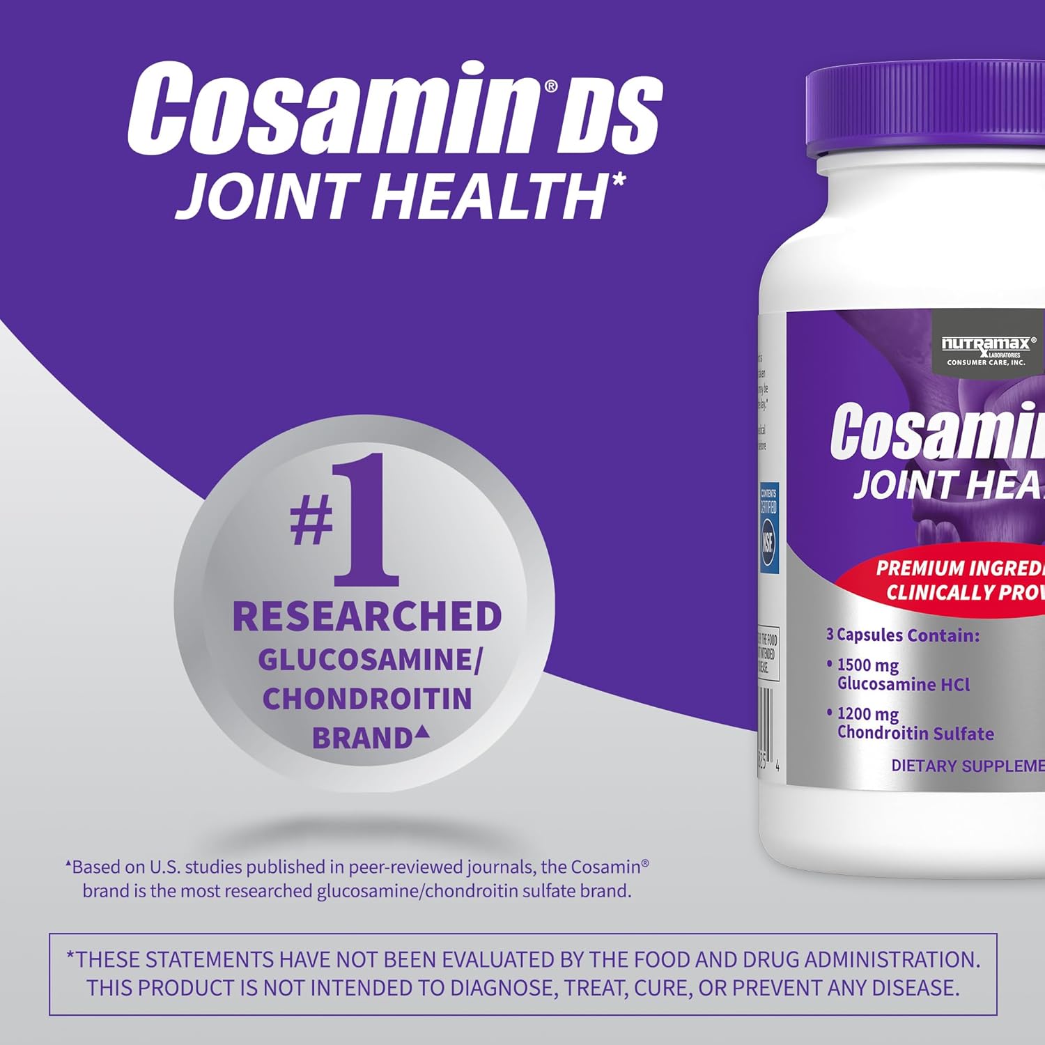 Nutramax Cosamin DS Joint Health Supplement, 108 Capsules for Comfort and Mobility
