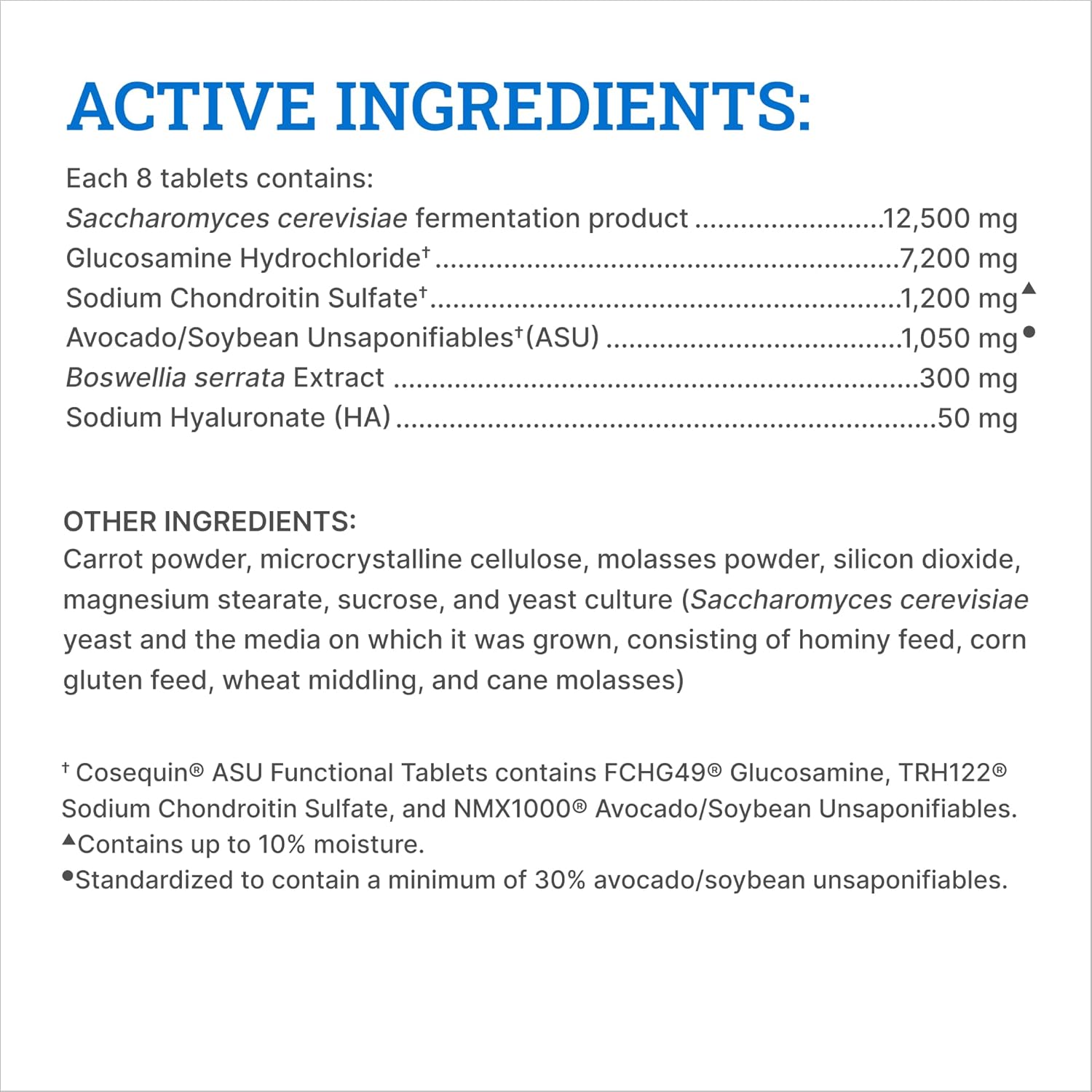 Nutramax Cosequin ASU Joint & Digestive Health Functional Tablets for Horses - 240 Tablets