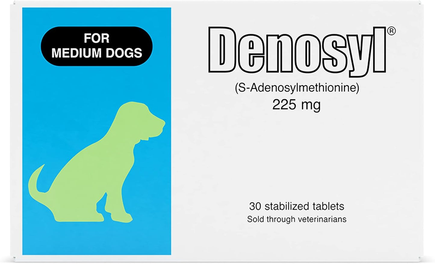 Nutramax Denosyl Liver and Brain Health Supplement for Medium Dogs - 30 Tablets, SAMe Formula