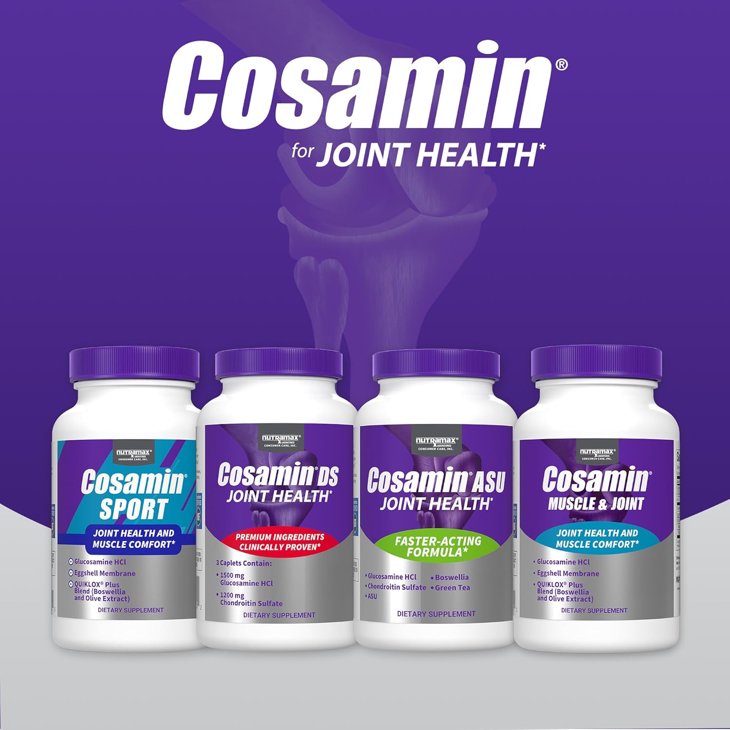 Nutramax Laboratories Cosamin DS Joint Health Supplement, 150 Easy-to-Swallow Caplets, with Glucosamine & Chondroitin