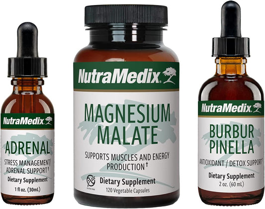 NutraMedix Energy Boost Kit - Astragalus, Rhodiola, Ginseng, Schisandra Extracts, Detox Drops & Magnesium Capsules