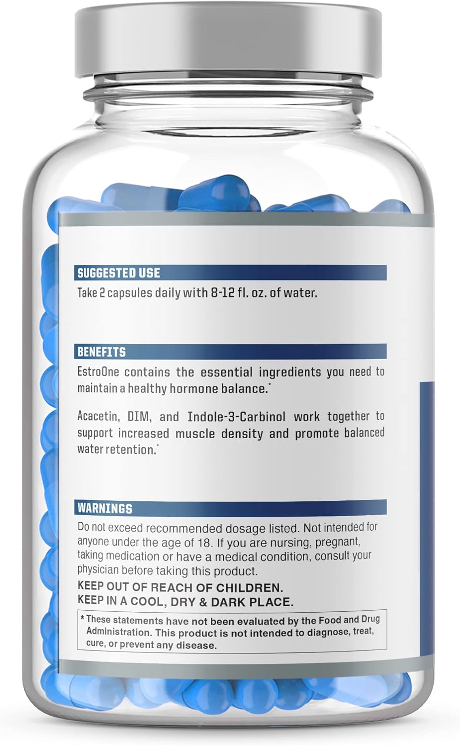 NutraOne EstroOne Hormone Support Capsules for Men - Natural Strength, Mood, and Drive Supplement