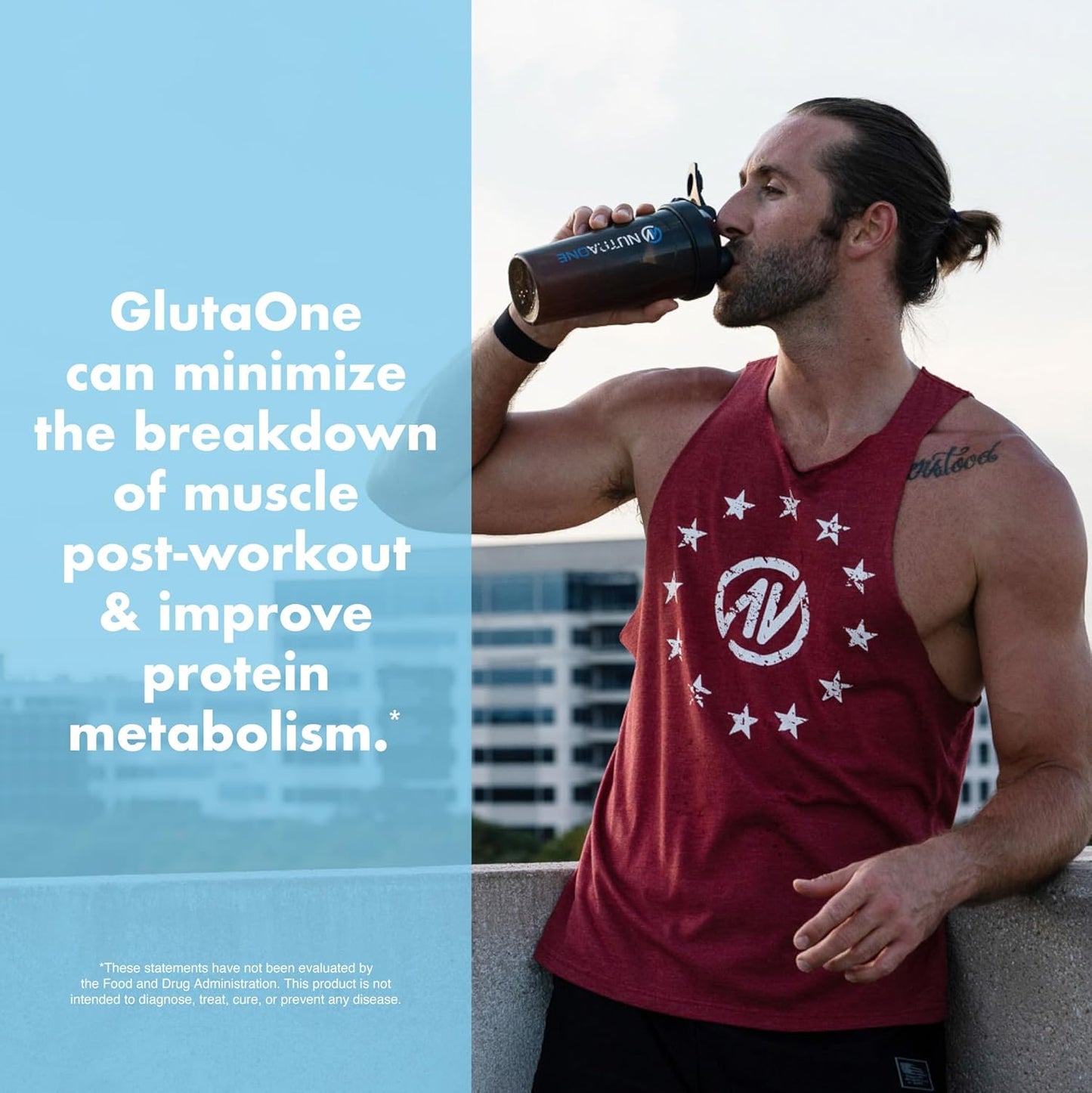 NutraOne GlutaOne L-Glutamine Powder - Ultimate Post-Workout Recovery (75 Servings)