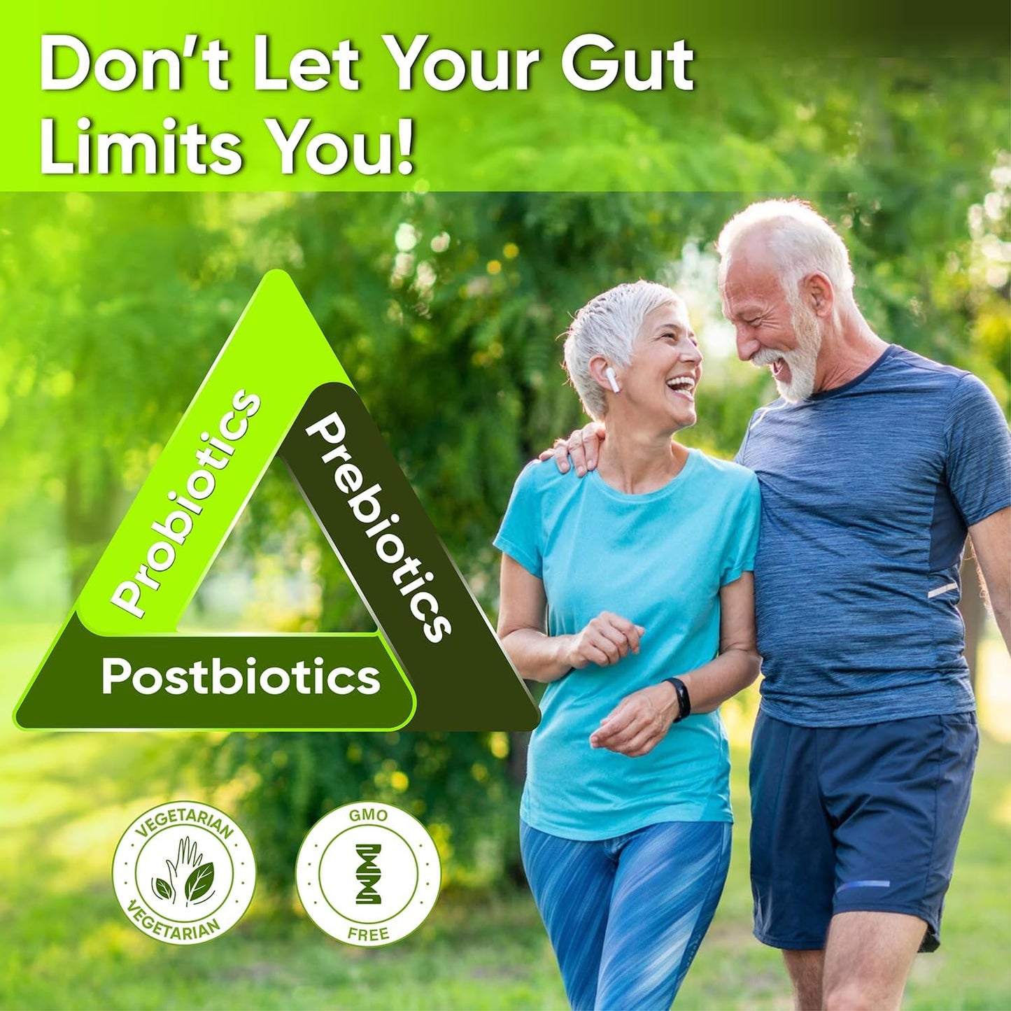 NutraPro Complete Gut Health Supplement for Women and Men - Probiotic, Prebiotic, Postbiotic, Digestive Enzymes - Leaky Gut Repair