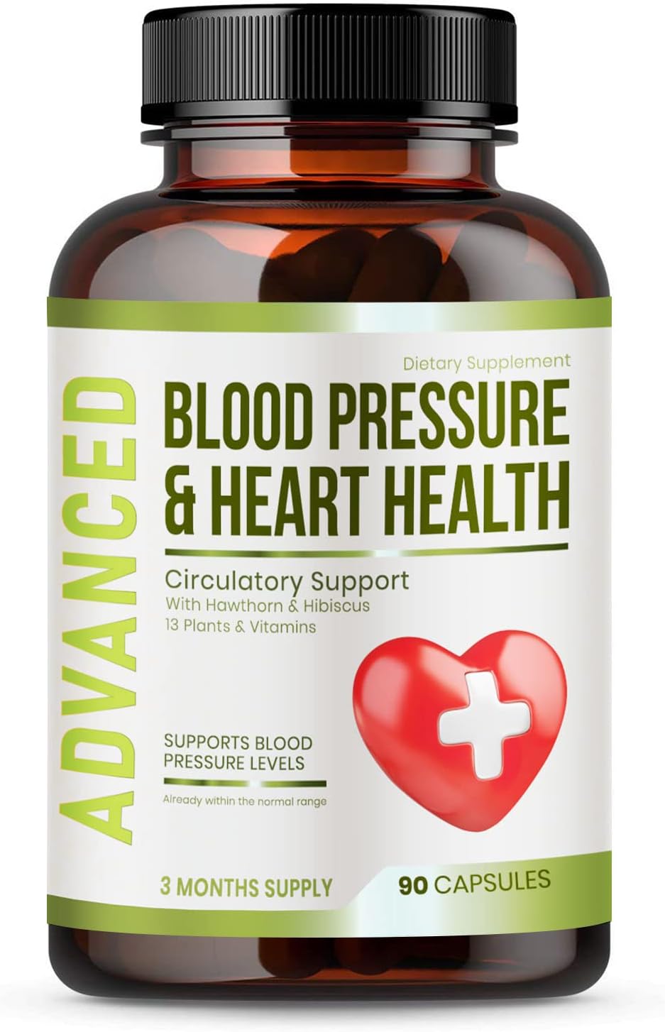 NutraPro Heart Health Supplement - Natural Support for Blood Pressure & Circulation with Hawthorn Berry & Hibiscus - Vitamins for Hypertension & Heart Health