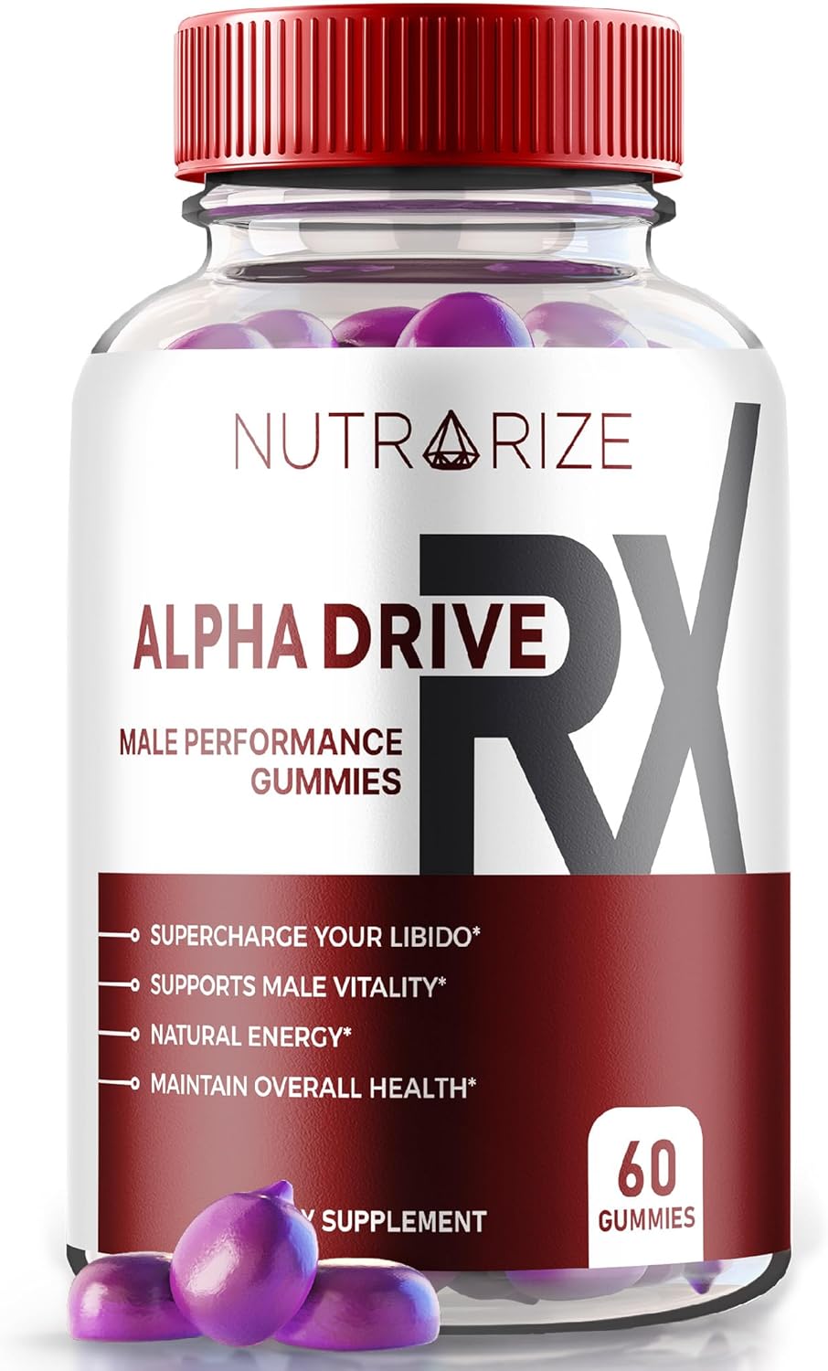 NutraRize Alpha Drive RX Gummies: Men's Daily Supplement for Peak Performance & Well-Being - Official Reviews (60 Gummies)