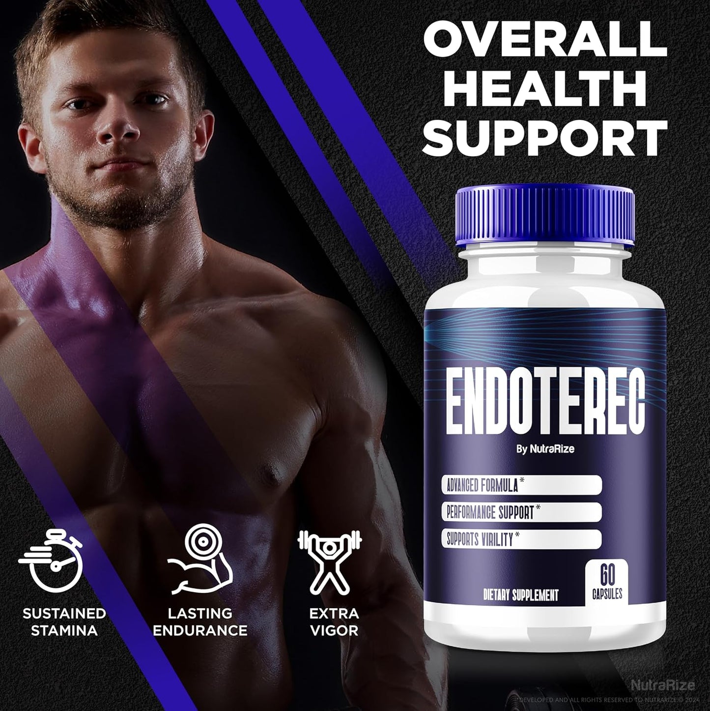 NutraRize Endoterec Pills - Official 3 Pack for Maximum Performance - Natural Support Supplement with Endo Terec Reviews - Boost Confidence and Wellness (180 Capsules)
