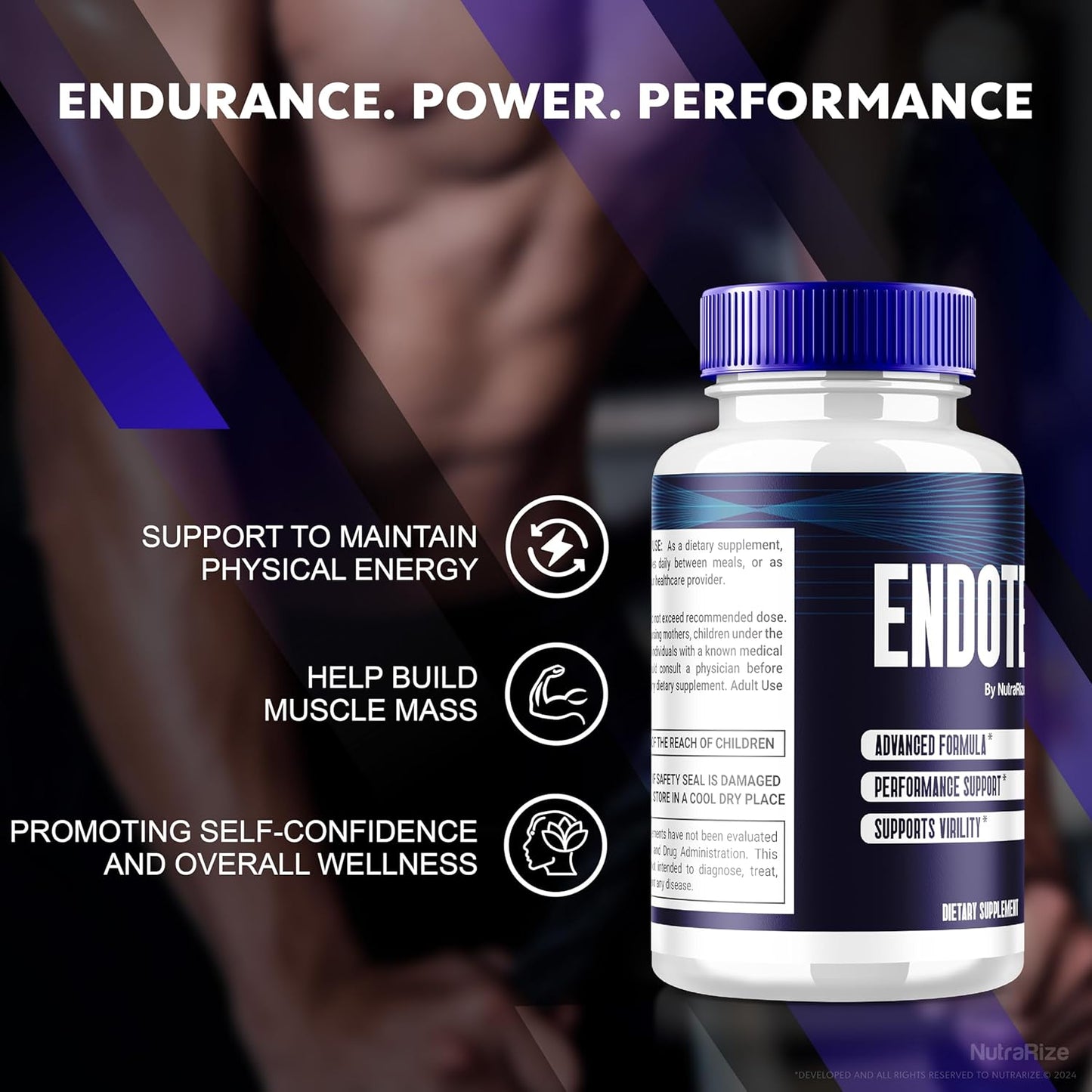 NutraRize Endoterec Pills - Official 3 Pack for Maximum Performance - Natural Support Supplement with Endo Terec Reviews - Boost Confidence and Wellness (180 Capsules)