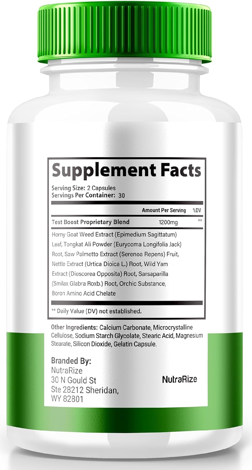 NutraRize Eroboost Male Supplement - Daily Nutrition for Peak Performance & Wellness - Official Reviews - 60 Capsules