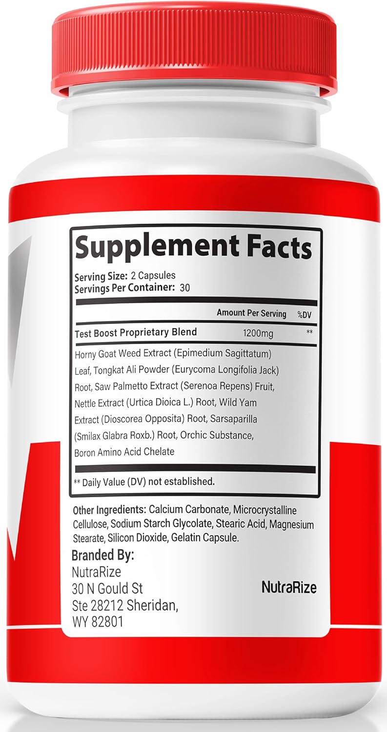 NutraRize Fortirise Max for Men - Natural Stamina & Energy Support Pills (60 Capsules)