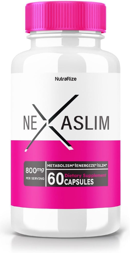 NutraRize Nexaslim Capsules - Metabolism Booster for Advanced Slimming Formula, All-Natural Belly Fat Targeting Supplement (60 Caps)