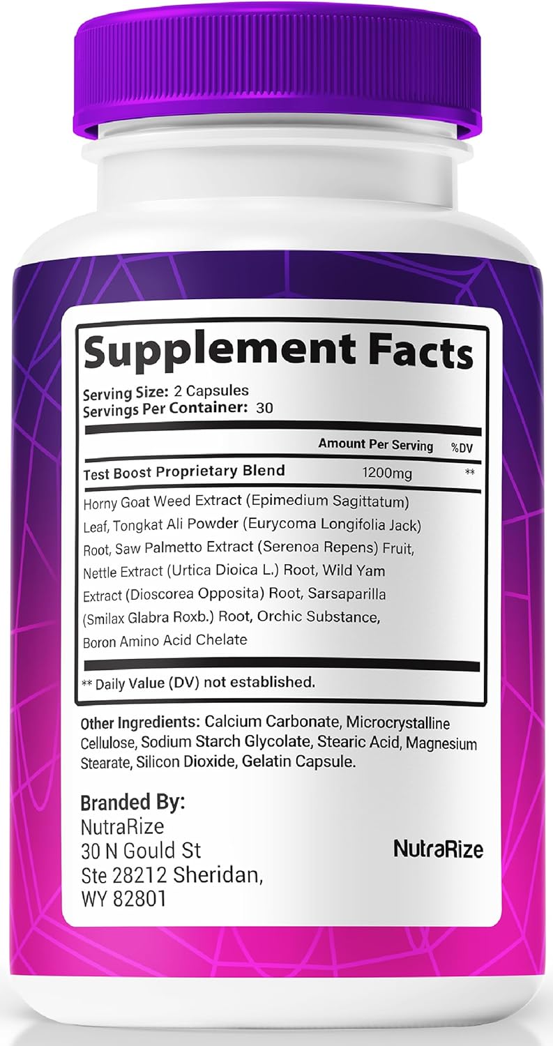 NutraRize Spider-Sense Pills for Men - All-Natural Energy and Stamina Capsules (60 Capsules)